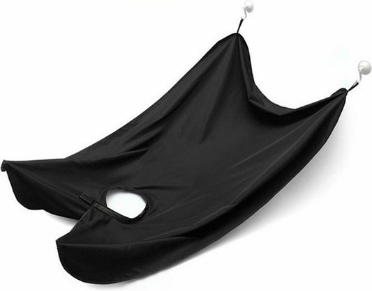 Beard apron - beard cape - includes 2 suction cups - Lightweight - Black V1188-MS101-00238-1