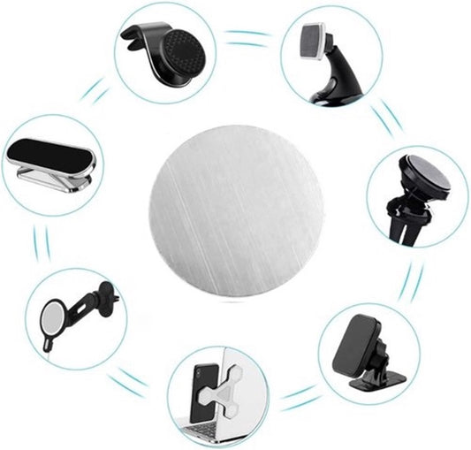 2oz Metal Round Plate For Phone | Self-Adhesive Magnetic | Phone Holder | Phone Sticker | Metal Phone Plate | V1188-MS101-00240-1