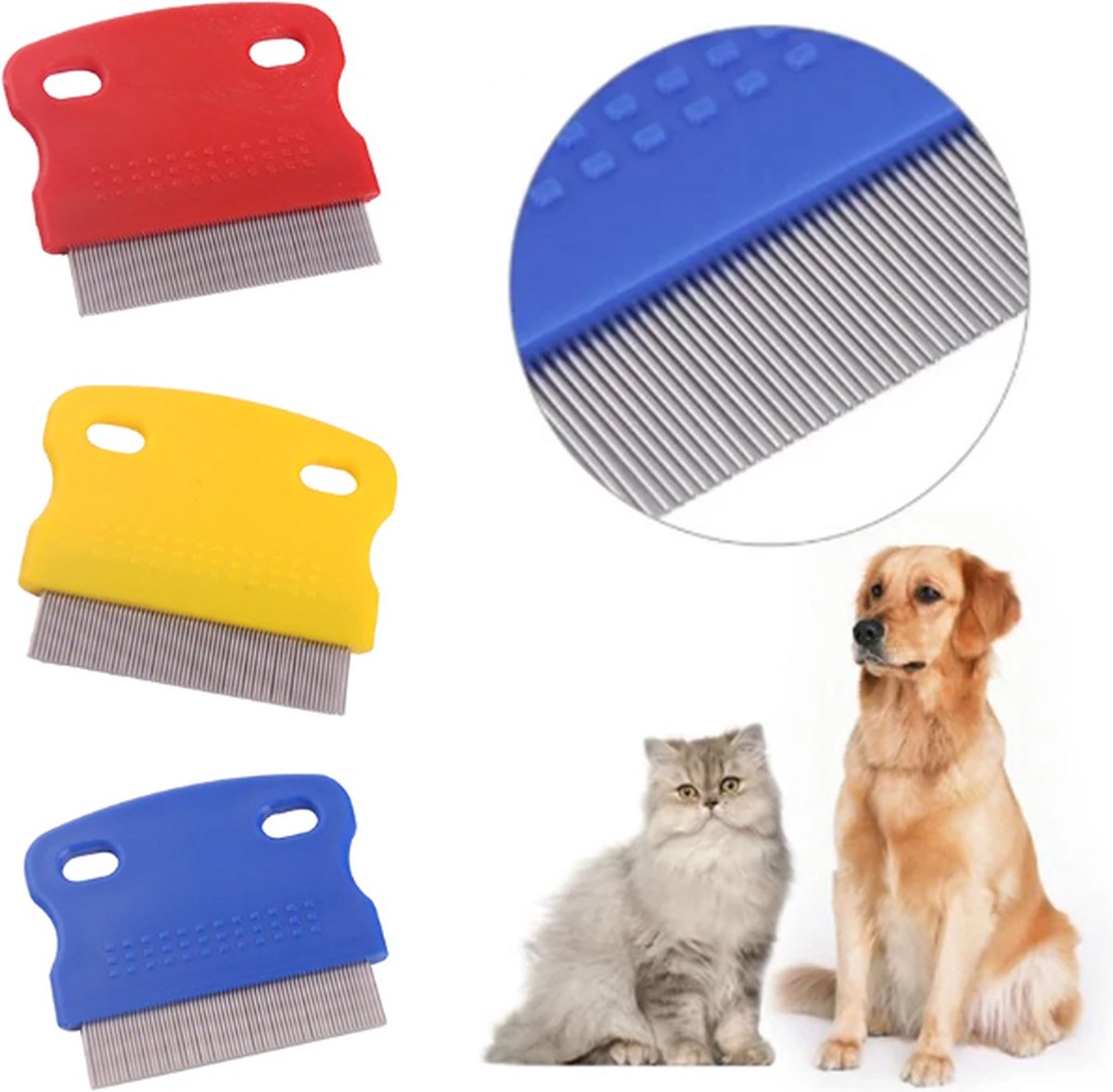 Lice Comb | Lice Brush | Flea Comb | Nits Comb | Lice Remover | Stainless Steel Brushes | Plastic Barrel | V1188-MS101-00242-1