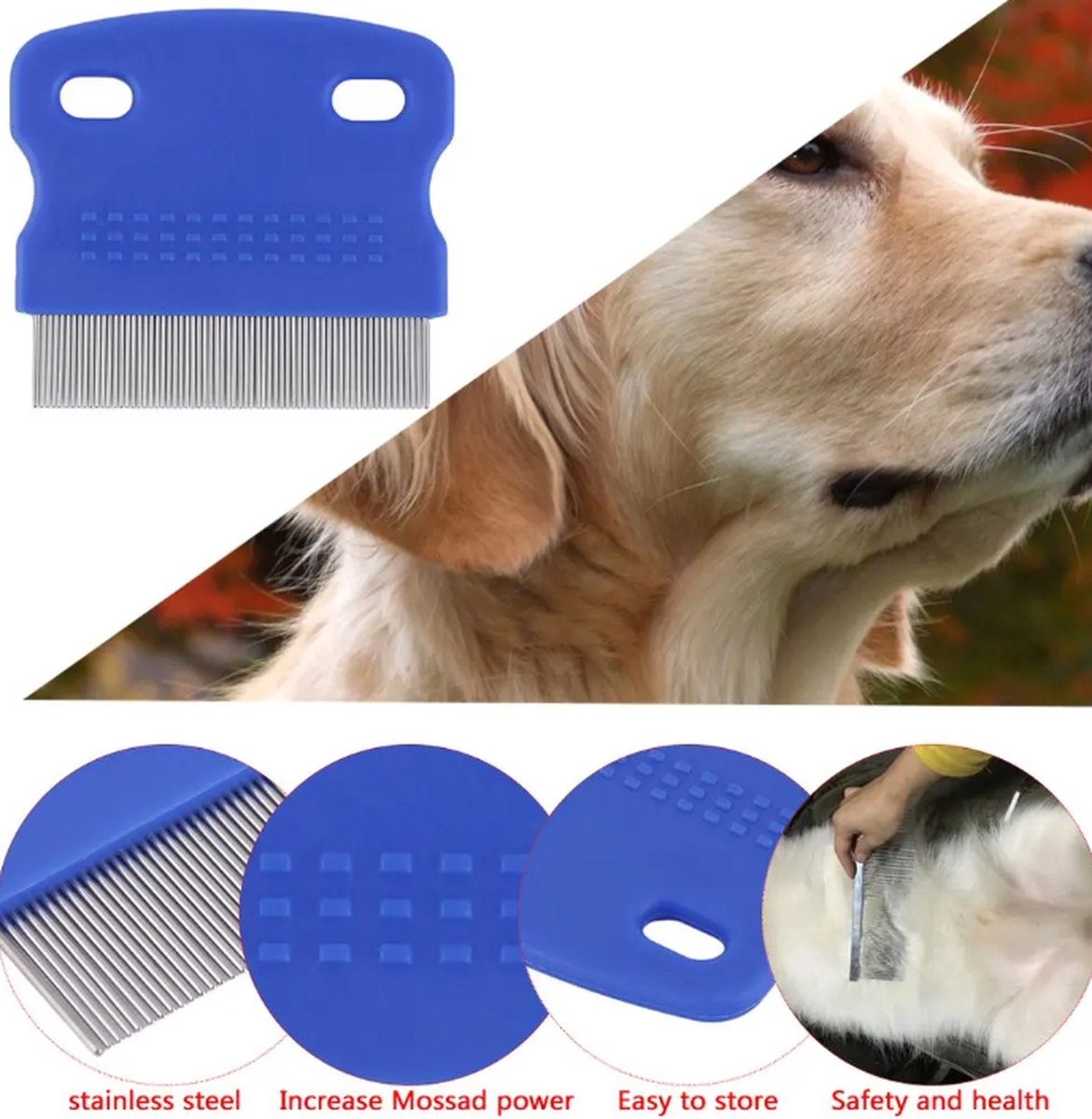 Lice Comb | Lice Brush | Flea Comb | Nits Comb | Lice Remover | Stainless Steel Brushes | Plastic Barrel | V1188-MS101-00242-1