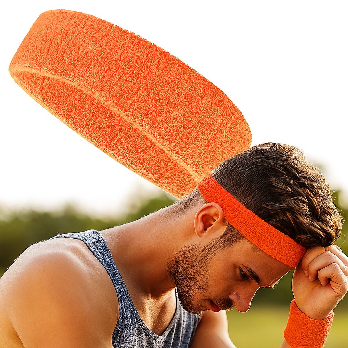 Headband | Headband | Sweatband | Sweatbands | Head | Sports band | Orange V1188-MS101-00245-1