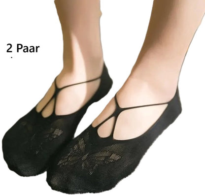 2 Pairs Comfortable Butterfly Sockliners | Footers | Socks | Ankle Socks | For Size 36-42 | Black V1188-MS101-00253-1