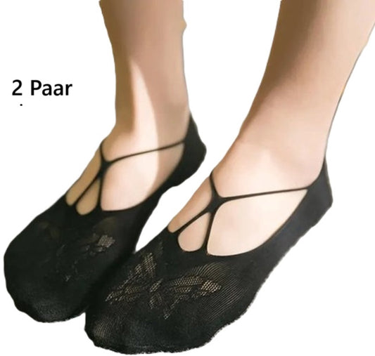 2 Pairs Comfortable Butterfly Sockliners | Footers | Socks | Ankle Socks | For Size 36-42 | Black V1188-MS101-00253-1