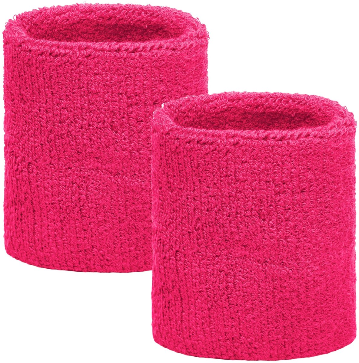 Fuchsia wrist sweatbands 2 pieces V1188-MS101-00254-1