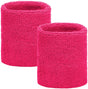 Fuchsia wrist sweatbands 2 pieces V1188-MS101-00254-1