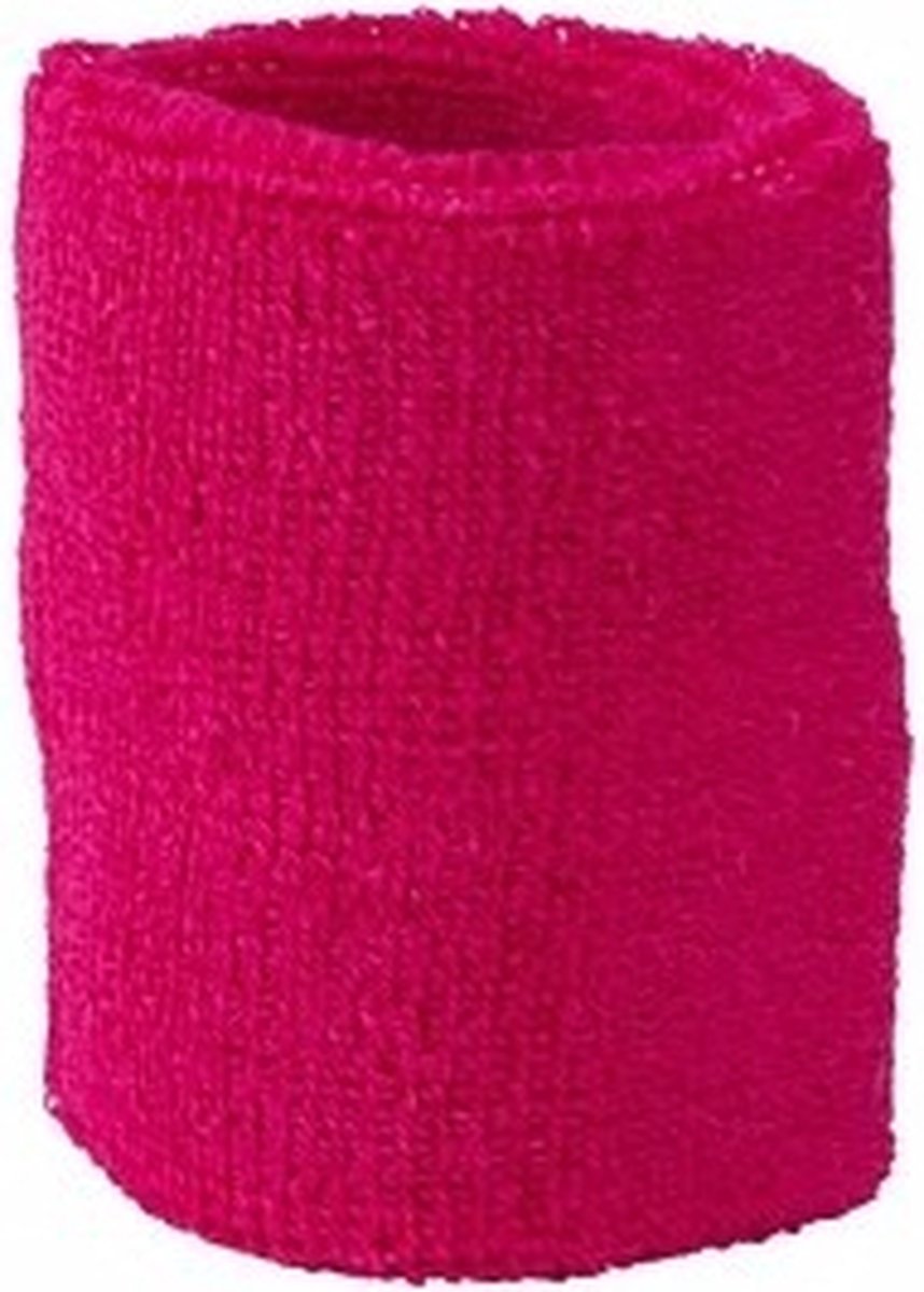 Fuchsia wrist sweatbands 2 pieces V1188-MS101-00254-1