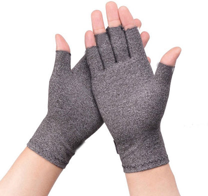 Compression Gloves | Therapeutic Gloves | Open Fingertips | Size XL | Grey | 1 Pair V1188-MS101-00256-1