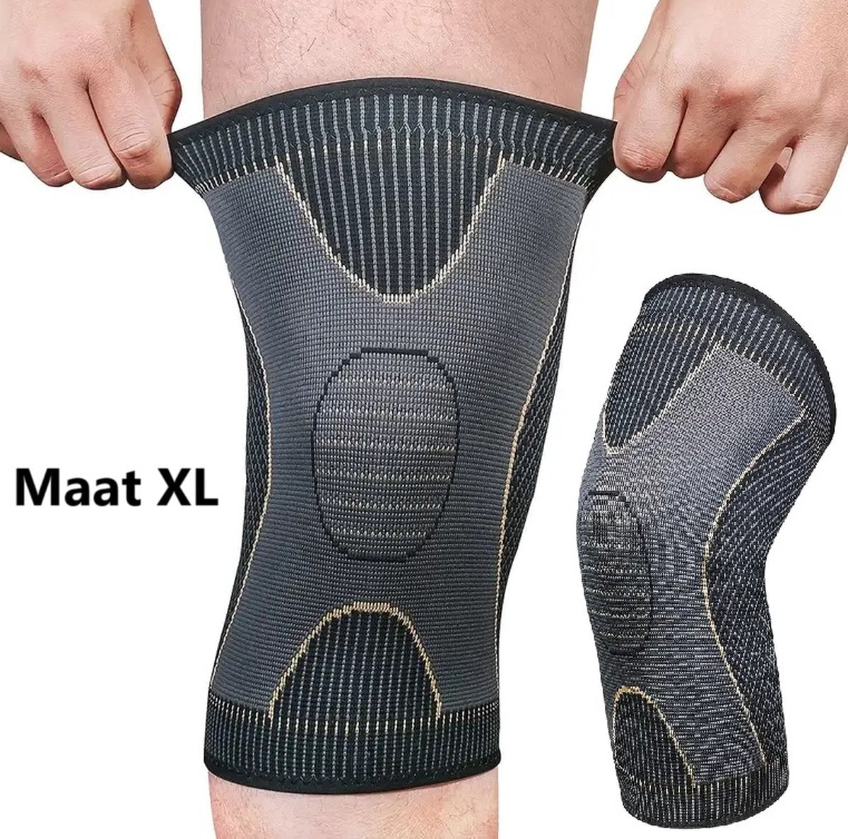 Compression Knee Brace Copper Infused | Knee Support | Knee Protector | Knee Bandage | Knee Support | 1 Piece V1188-MS101-00267-1