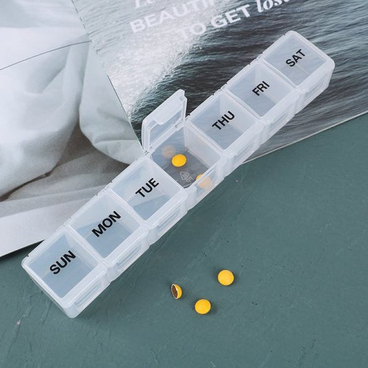 Pill Box | Pill Box | Medicine Box | XXL Pill Box | Sunday to Saturday | 7 Days | 1 Week | Transparent V1188-MS101-00269-1