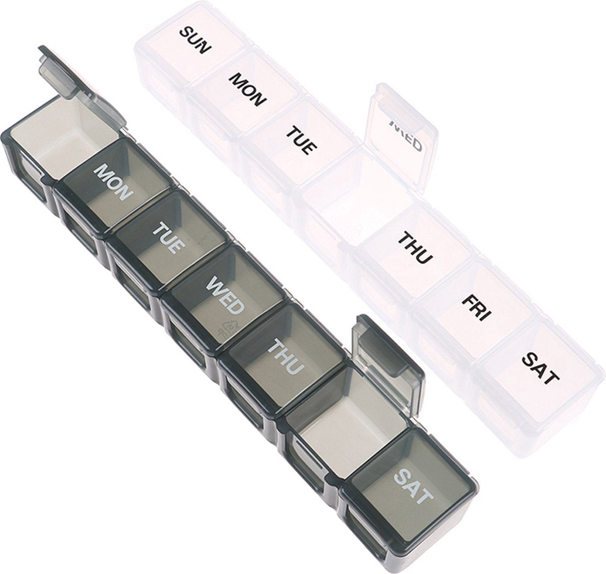 Pill Box | Pill Box | Medicine Box | XXL Pill Box | Sunday to Saturday | 7 Days | 1 Week | Transparent V1188-MS101-00269-1