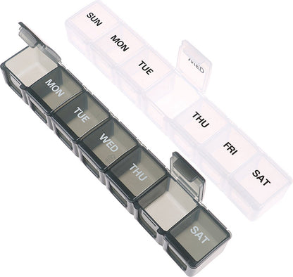 Pill Box | Pill Box | Medicine Box | XXL Pill Box | Sunday to Saturday | 7 Days | 1 Week | Transparent V1188-MS101-00269-1