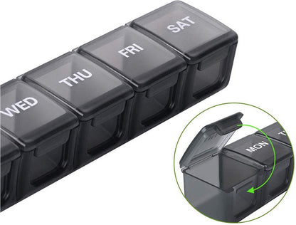 Pill Box | Pill Box | Medicine Box | XXL Pill Box | Sunday to Saturday | 7 Days | 1 Week | Transparent V1188-MS101-00269-1