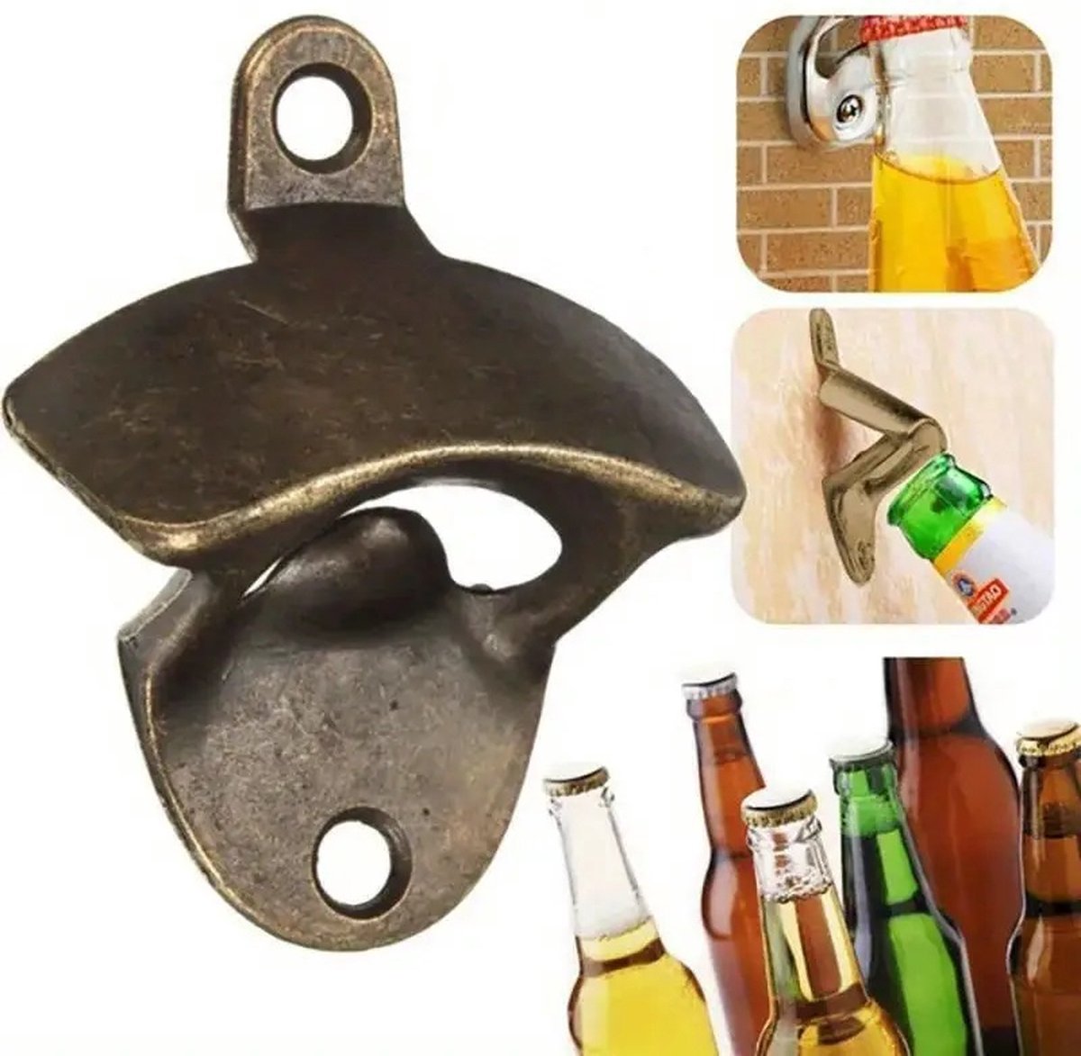 Wall Bottle Opener | Wall Bottle Opener | Wall Bottle Opener | Includes 2 Screws | Bronze V1188-MS101-00277-1
