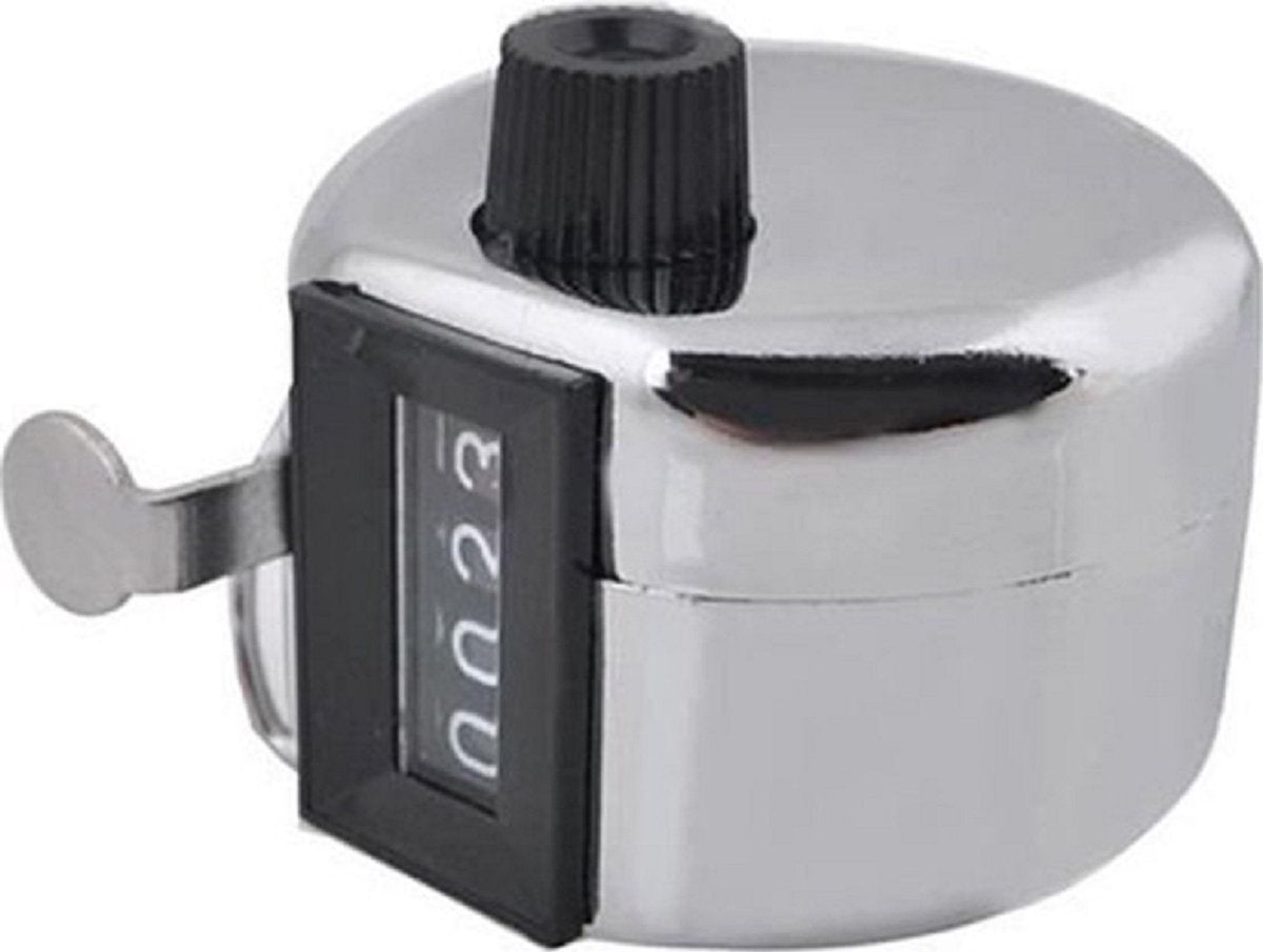 Handheld Counter | People Counter | Manual Click Counter | 4-Digit | Silver | 2 Pieces! V1188-MS101-00278-1
