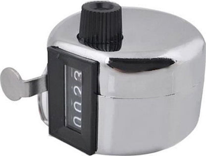 Handheld Counter | People Counter | Manual Click Counter | 4-Digit | Silver | 2 Pieces! V1188-MS101-00278-1