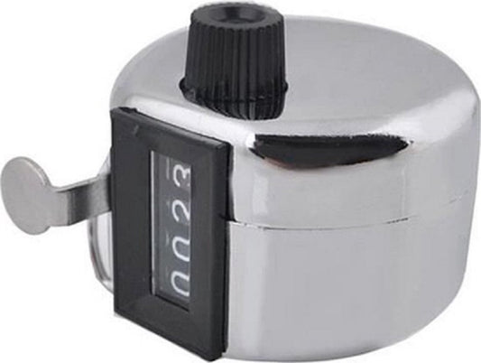 Handheld Counter | People Counter | Manual Click Counter | 4-Digit | Silver | 2 Pieces! V1188-MS101-00278-1