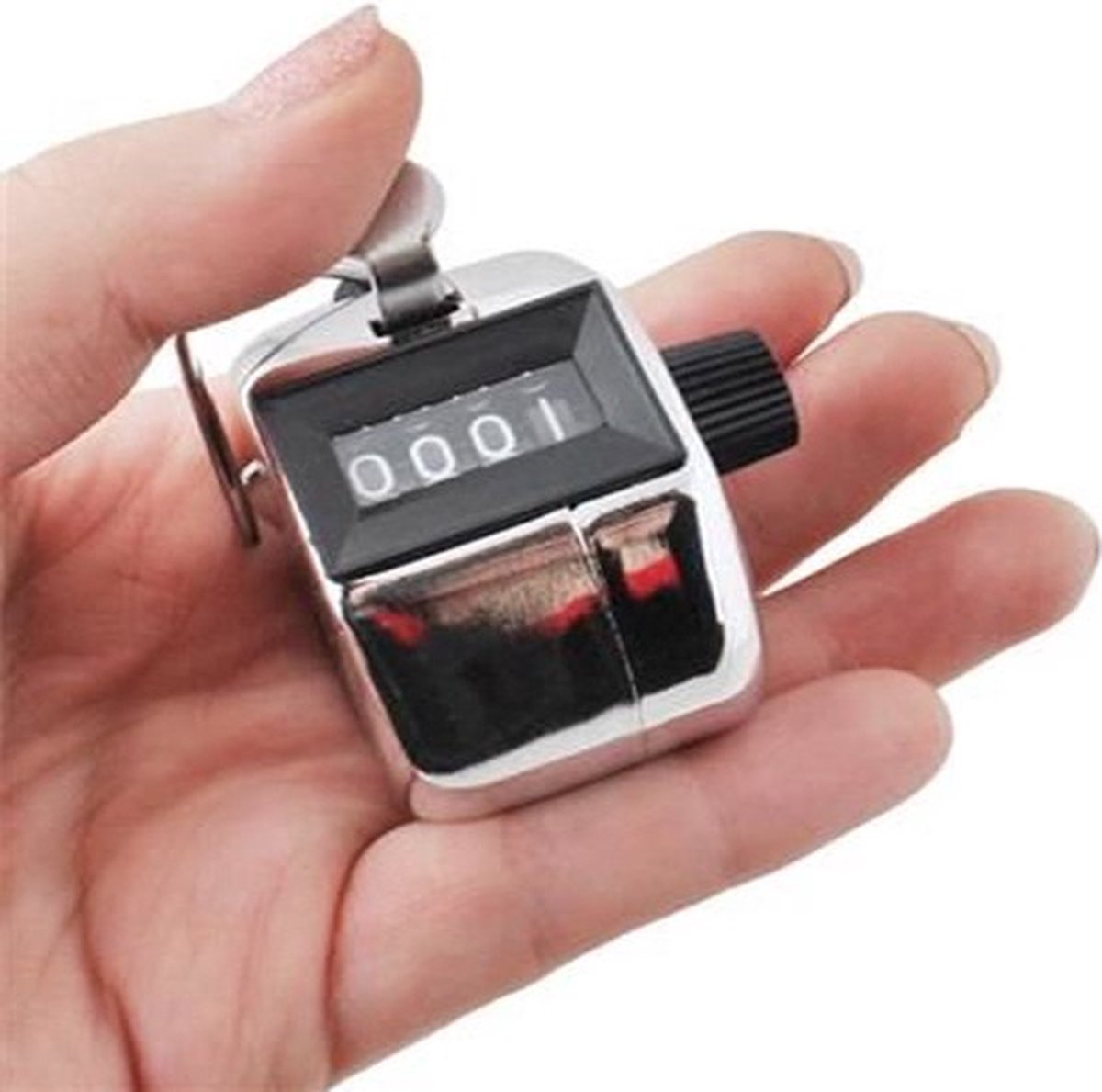 Handheld Counter | People Counter | Manual Click Counter | 4-Digit | Silver | 2 Pieces! V1188-MS101-00278-1