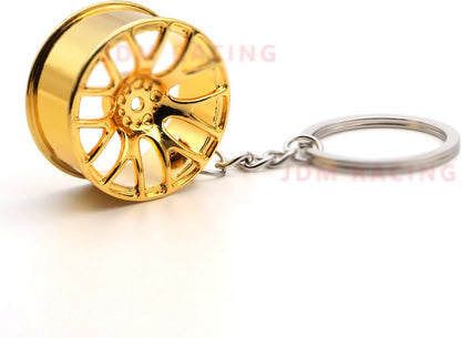 Rim Keychain | Car Key Holder | Rim Keychain | Universal | Car Accessories | Gold V1188-MS101-00287-1