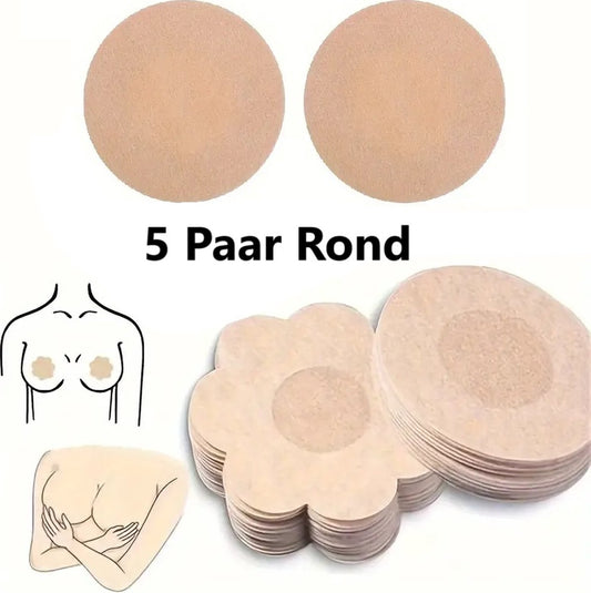 5 Pairs Round Nipple Covers | Nipple Stickers | Breast Covers | Nipple Stickers | Nipple Covers | Stick-on V1188-MS101-00288-1