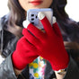 Touchscreen Gloves | Mittens | Touch Tip Gloves | Scandinavian Pattern | Unisex | For Adults | One Size | Red V1188-MS101-00290-1