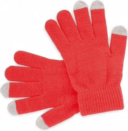 Touchscreen Gloves | Mittens | Touch Tip Gloves | Scandinavian Pattern | Unisex | For Adults | One Size | Red V1188-MS101-00290-1