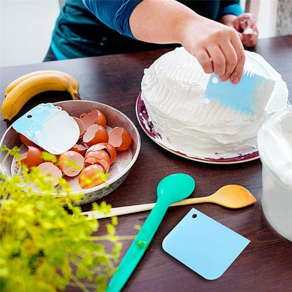 Dough Scraper | Cake Scraper | Dough Cutter | Dough Scraper | 3-Piece | Blue V1188-MS101-00292-1