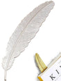 Feather Shaped Bookmark | Bookmark | Bookmark | Metal | 11.4 cm | Silver V1188-MS101-00294-1