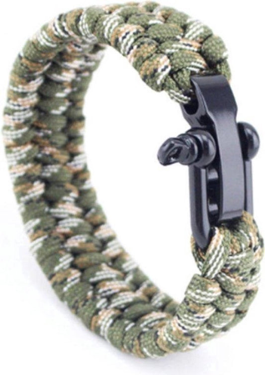 Paracord Survival Bracelet I Paracord Survival Bracelet I Extra Strong I Camouflage V1188-MS101-00300-1