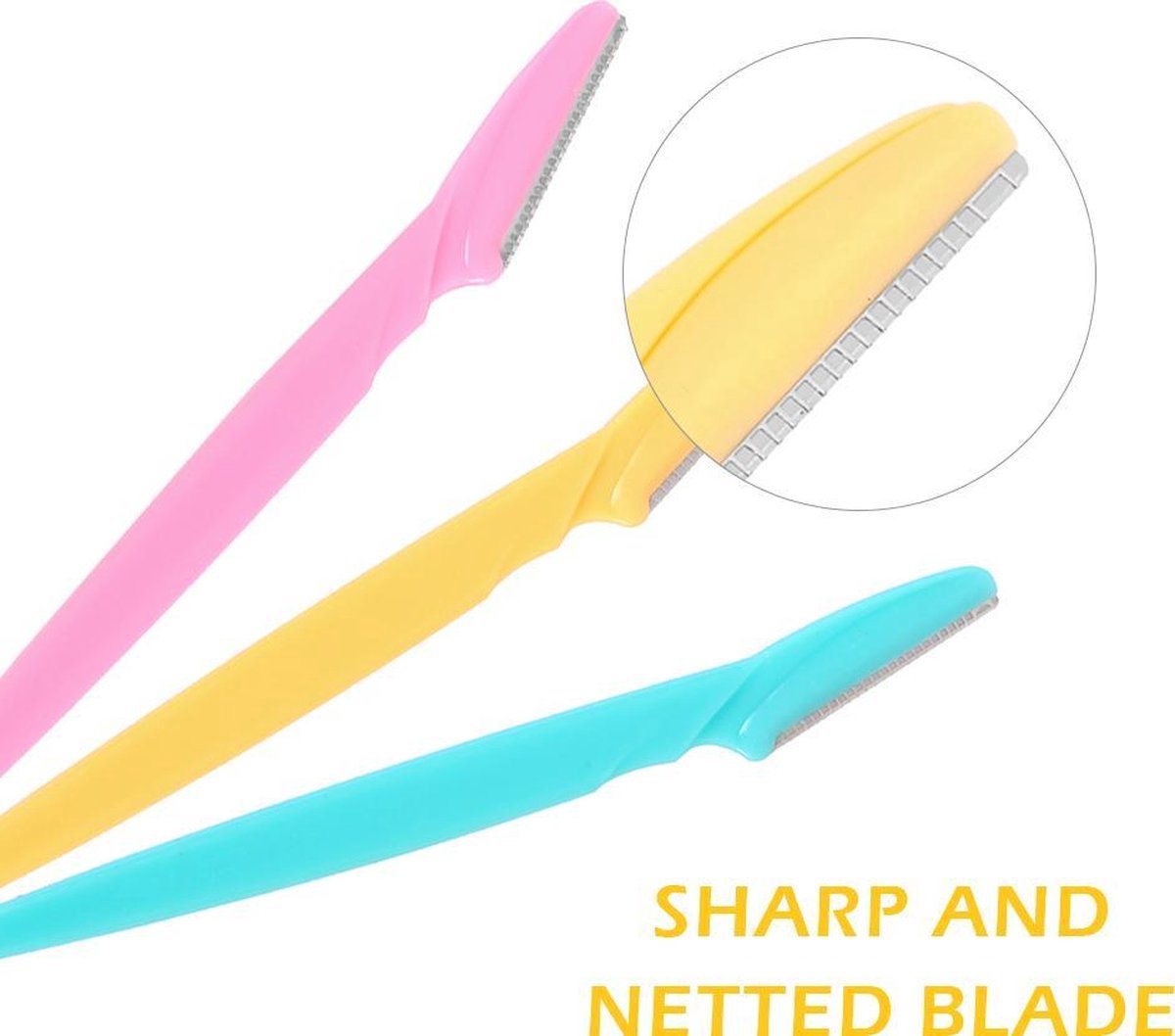 Eyebrow Scissors | Eyebrow Razor | Face Blade | Upper Lip Hair Removal | Hair Removal Blade | 3 Pieces V1188-MS101-00301-1