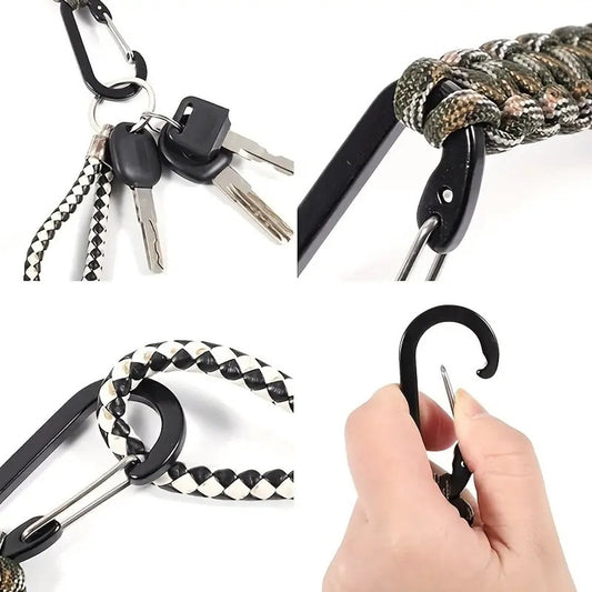 Paracord Survival Keychain with Carabiner | Emergency Kit | Extra Strong | Black V1188-MS101-00302-1
