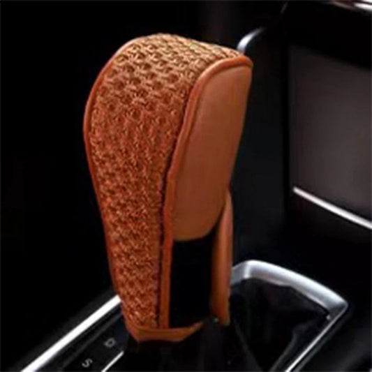 PU Leather Gear Shift Cover | Gear Shift Cover | Non-Slip | Anti-Sweat | Luxury Car Gear Shift Cover | V1188-MS101-00320-1