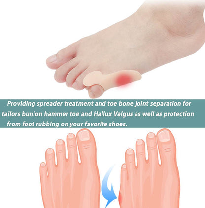 Silicone Toe Corrector Little Toe | Toe Spreader | Little Toe Protector | 1 Pair | Beige V1188-MS101-00325-1