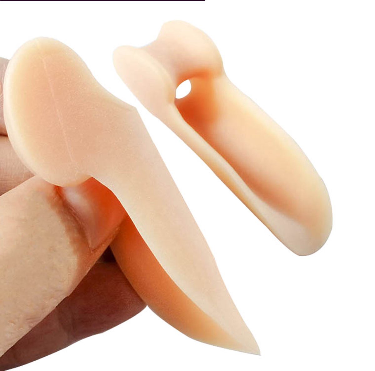 Silicone Toe Corrector Little Toe | Toe Spreader | Little Toe Protector | 1 Pair | Beige V1188-MS101-00325-1