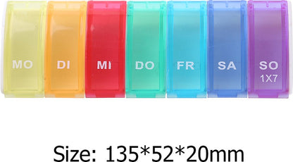 Pill Box | Pill Box | Medicine Box | Pill Box | 7 Days | 1 Week | Monday to Sunday | Multicolor V1188-MS101-00326-1