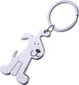 Keychain bag charm silver-colored metal dog 6 cm V1188-MS101-00330-1