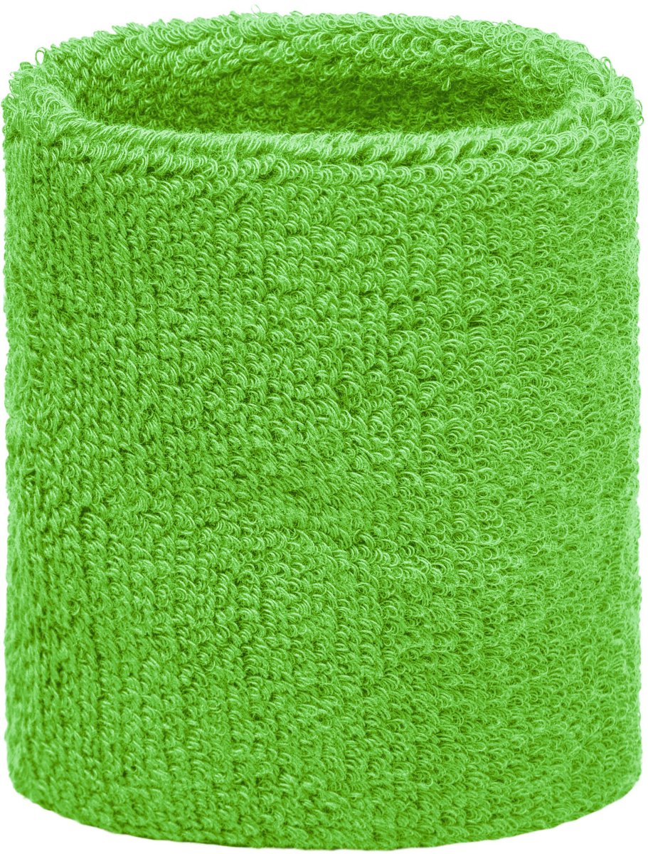 Lime green wrist sweatband V1188-MS101-00336-1