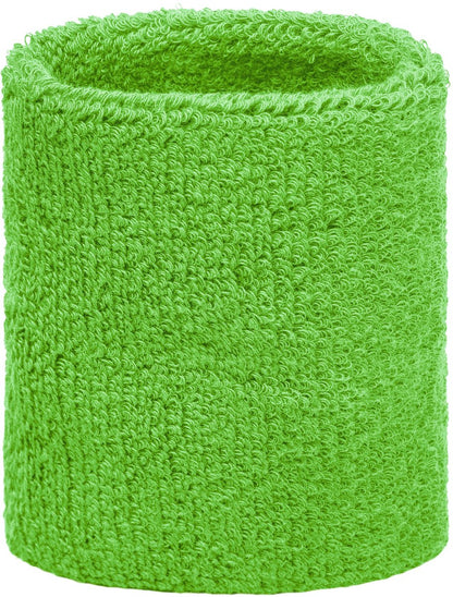 Lime green wrist sweatband V1188-MS101-00336-1