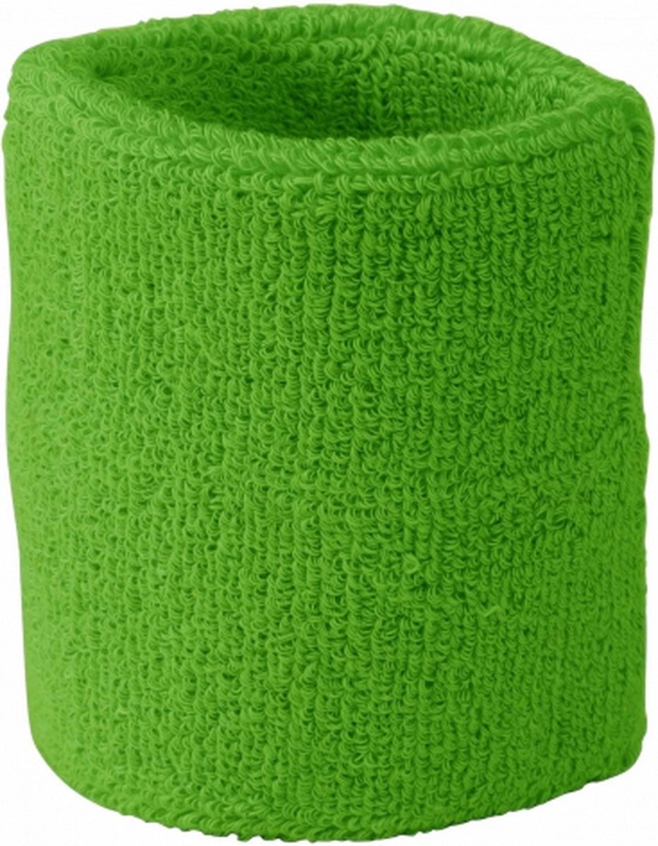 Lime green wrist sweatband V1188-MS101-00336-1