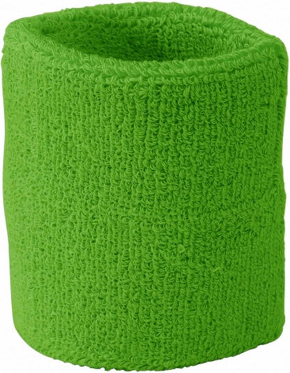 Lime green wrist sweatband V1188-MS101-00336-1