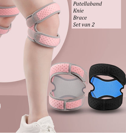 Double Patella Knee Brace | Patella Strap | Knee Support | Knee Protector | Knee Tendon Strap | Knee Bandage V1188-MS101-00340-1