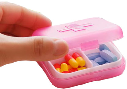 Medicine box | Pill box | Pill case | 4 compartments | Sealed | Red V1188-MS101-00352-1