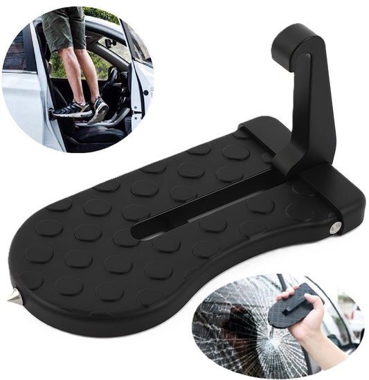 Car Roof Box Step | Door Step | Bike Carrier | Roof Rack | Includes Safety Hammer | Universal | Aluminum | V1188-MS101-00355-1