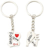 2-Piece Keychain Forever Love You | Couples Keychain | For Him & Her | Silver V1188-MS101-00366-1
