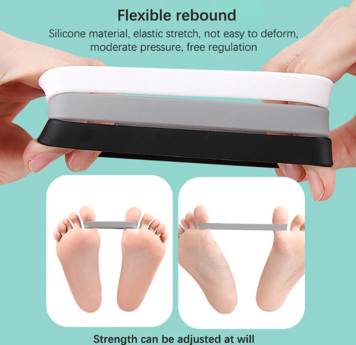 Elastic Toe Spreader | Elastic Toe Stretcher | Orthopedic Training | Hallux Valgus Toe Corrector | Straighten V1188-MS101-00370-1
