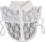 Detachable Collar with Round Collar | Transparent Lace | Blouse Collar | Faux Collar | White V1188-MS101-00377-1