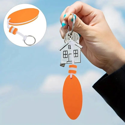 Floating Keychain | EVA Foam | For Large Keyring | Foam | Bumper | Key Float | Oval | Orange V1188-MS101-00378-1
