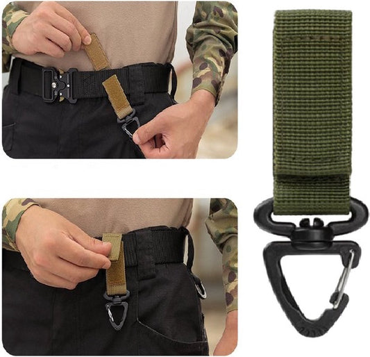 Bottle Hanger | Swivel Buckle | Nylon Outdoor Buckle | Camping Accessory | Carabiner Keychain | Green V1188-MS101-00386-1
