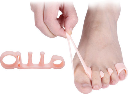Toe Corrector for 5 Toes | Toe Separator | Hallux Valgus | Toe Straightening | Silicone Gel Toe Separator | V1188-MS101-00389-1