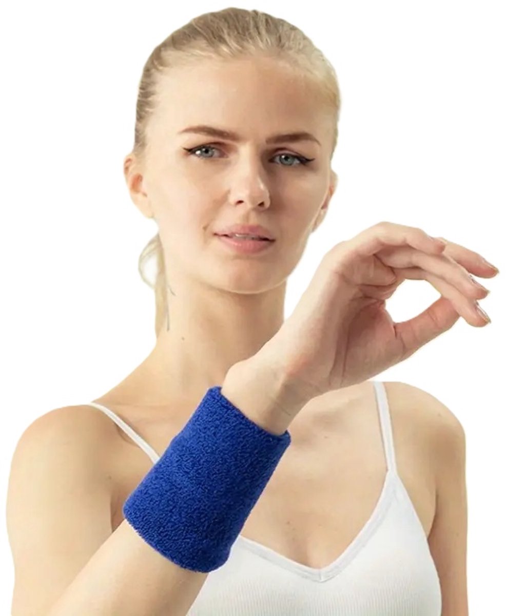 Wristband | Sweatband | Sweatbands | Wrist | Sports band | 1 piece | Blue V1188-MS101-00390-1
