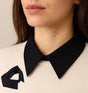Detachable Collar | Pointed Collar | Pointed Collar | Blouse Collar | Faux Detachable Collar | Women's | Black V1188-MS101-00391-1